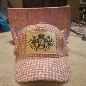 Juicy Couture hat and cosmetic bag set